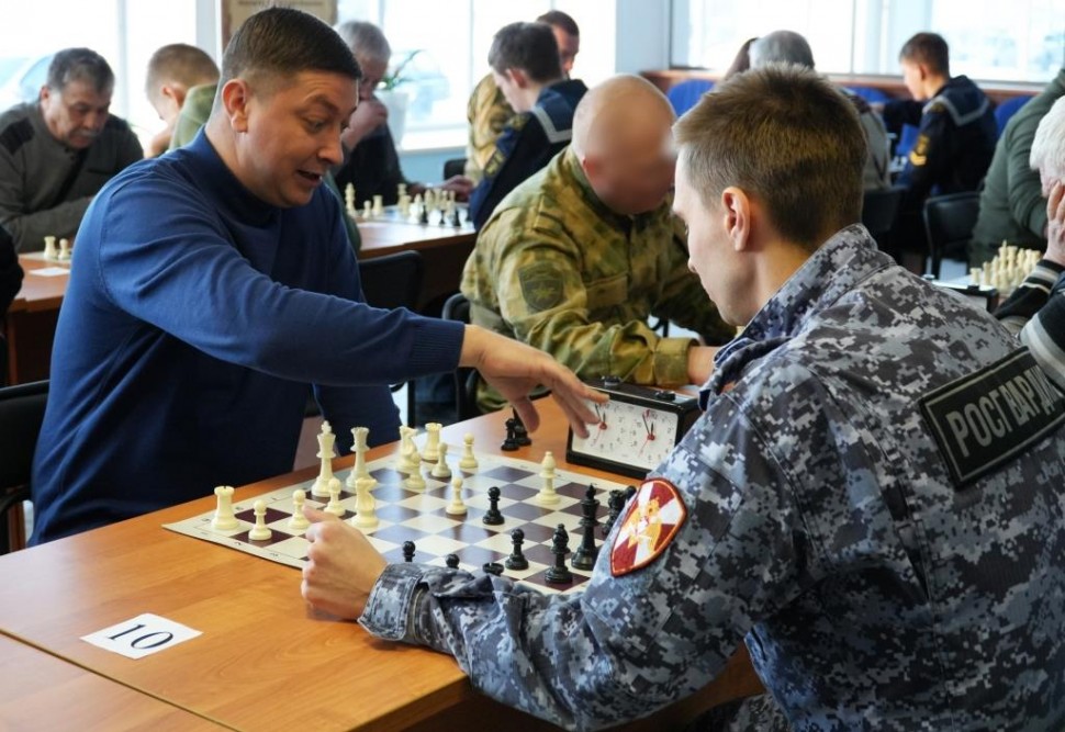 В Архангельске прошёл чемпионат областной Росгвардии по шахматам